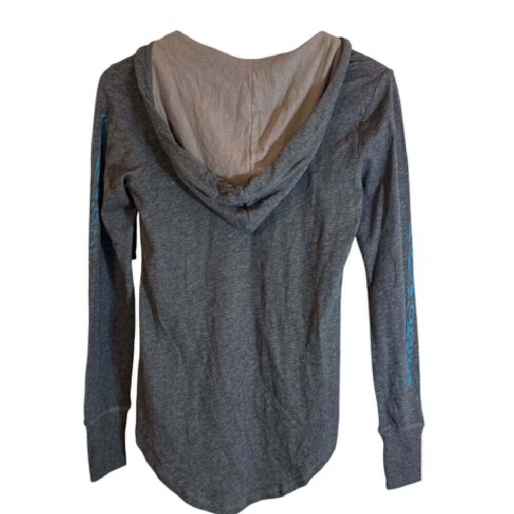 NWT Crazy Shirts Gray Hoodie Pullover Women XS Side Pockets Hawaii Tribal Turtle - Picture 2 of 10